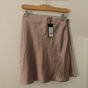 Dusty pink satin slip skirt 🌸
